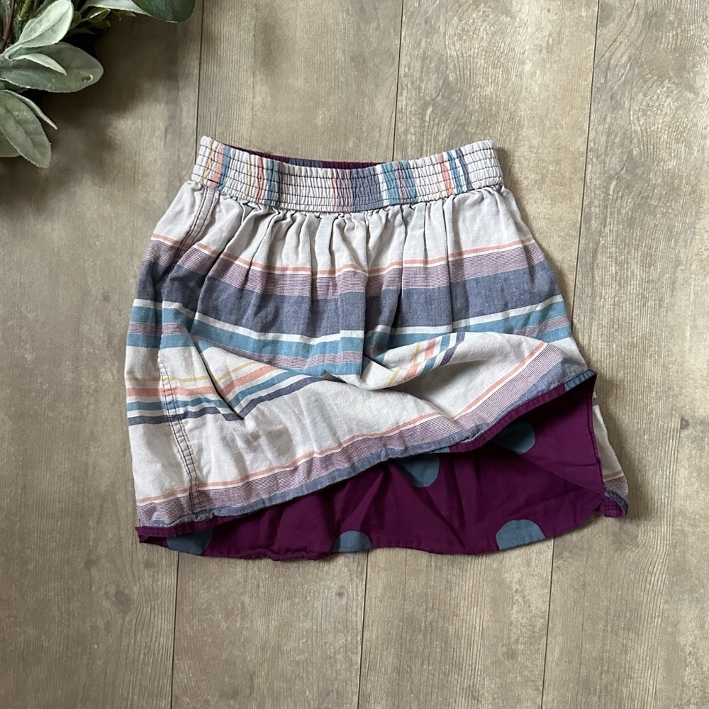 Tea Collection Girls Reversible Cotton Skirt size 7 boho